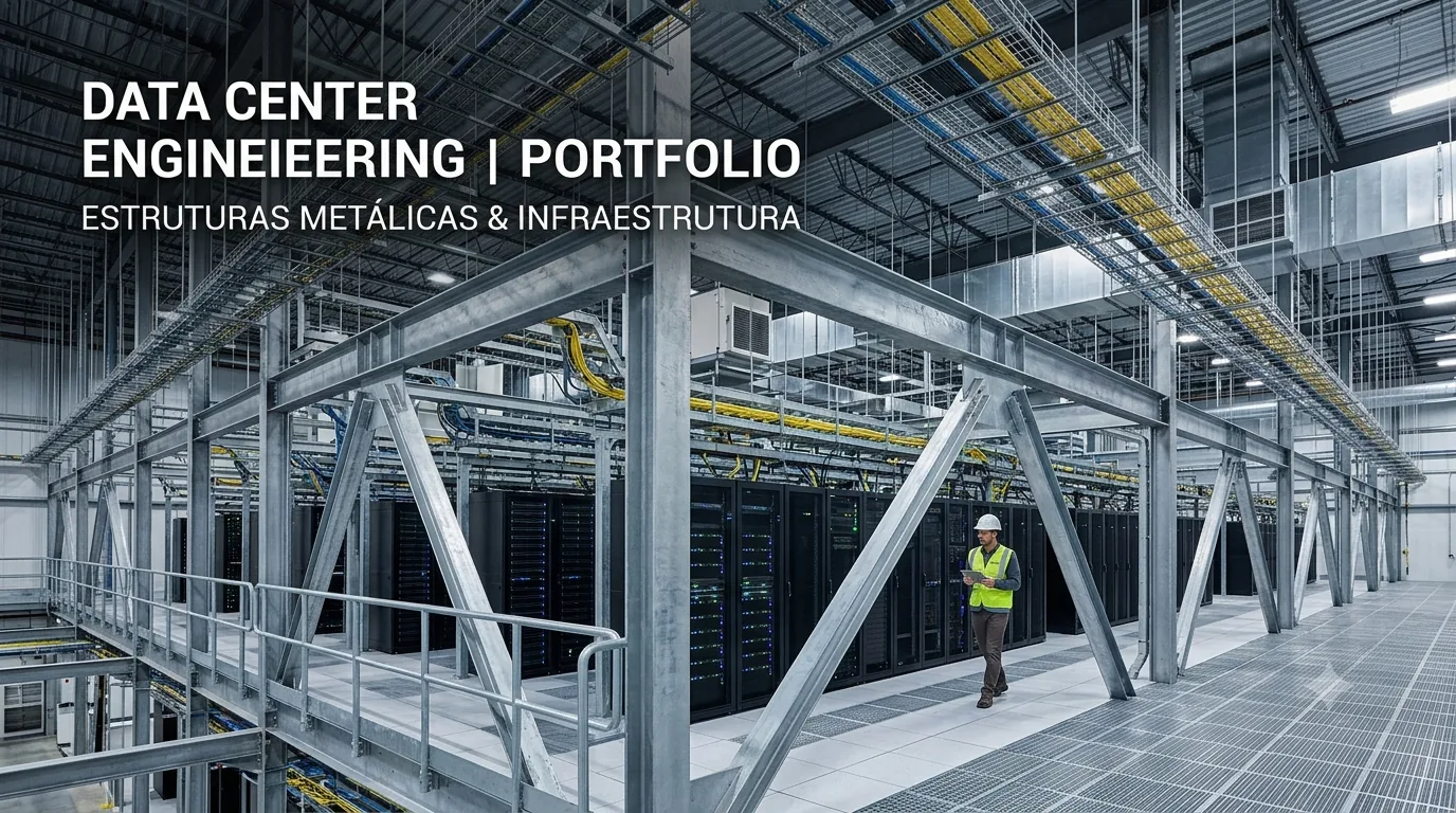 Infraestrutura técnica em data center industrial